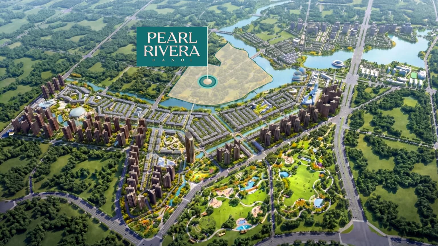 Vị trí dự án Pearl Rivera Hanoi