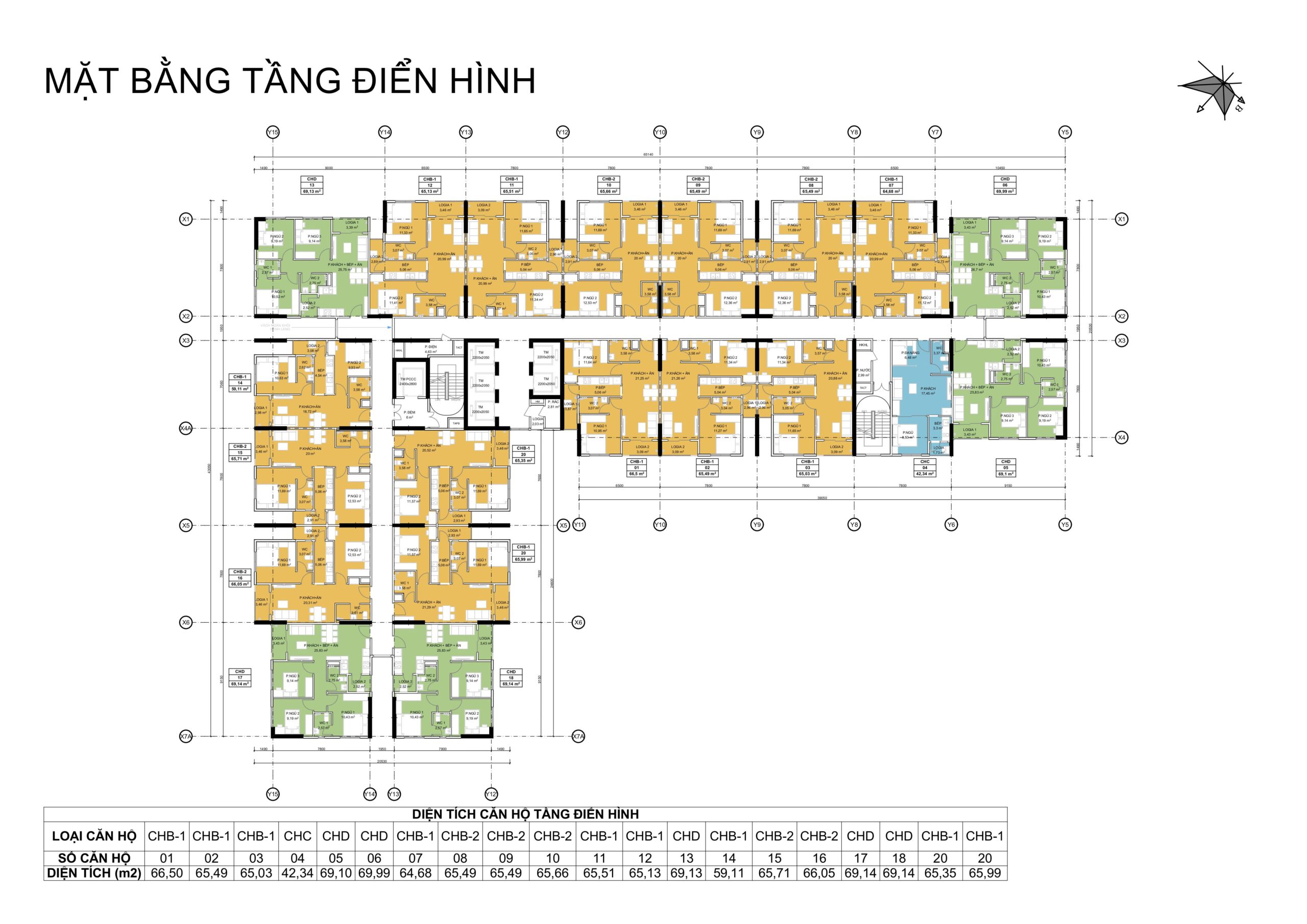 Mặt bằng toà CT5 Phoenix Homes